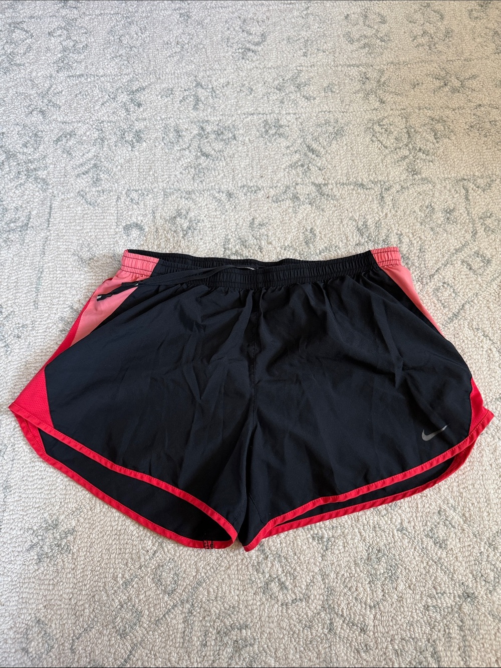 Nike Women's Black Shorts with Pink Trim